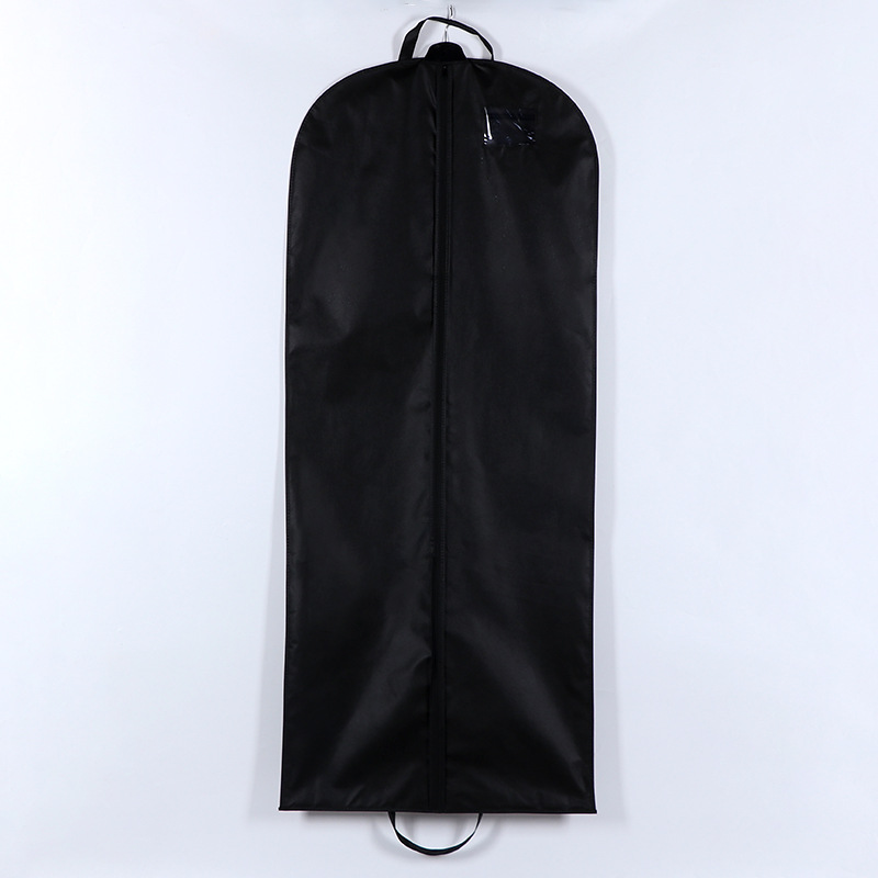 Housse de costume de haute qualité, fenêtre transparente pour le rangement du sac à vêtements, logo personnalisé, housse anti-poussière écologique