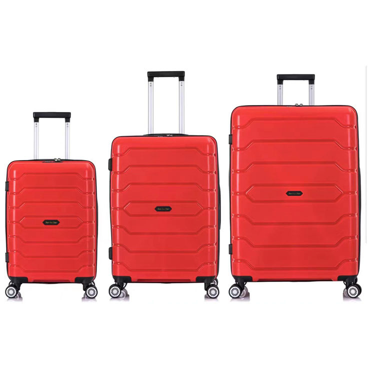 3 pièces ensembles de voyage sac à bagages personnalisé voyage en gros bagages en polypropylène