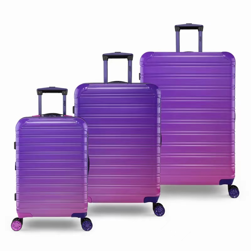 2022 gros bagages beau dégradé violet chariot bagages 360 roues universelles valise de voyage