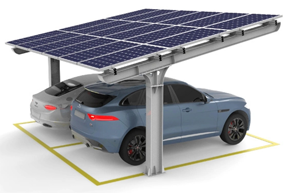 Fournisseur de structures d'abri de voiture de couverture de stationnement de panneaux solaires en gros