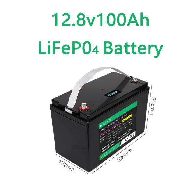 Batterie LiFePO4 12.8V 100Ah 200Ah 300Ah Batterie au lithium solaire