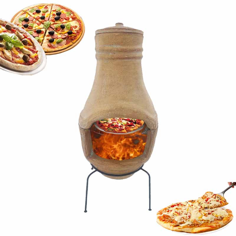 Four à Pizza en argile à usage extérieur, foyer au feu de bois avec barbecue et pierre à Pizza G18-8148SS-C350 à vendre